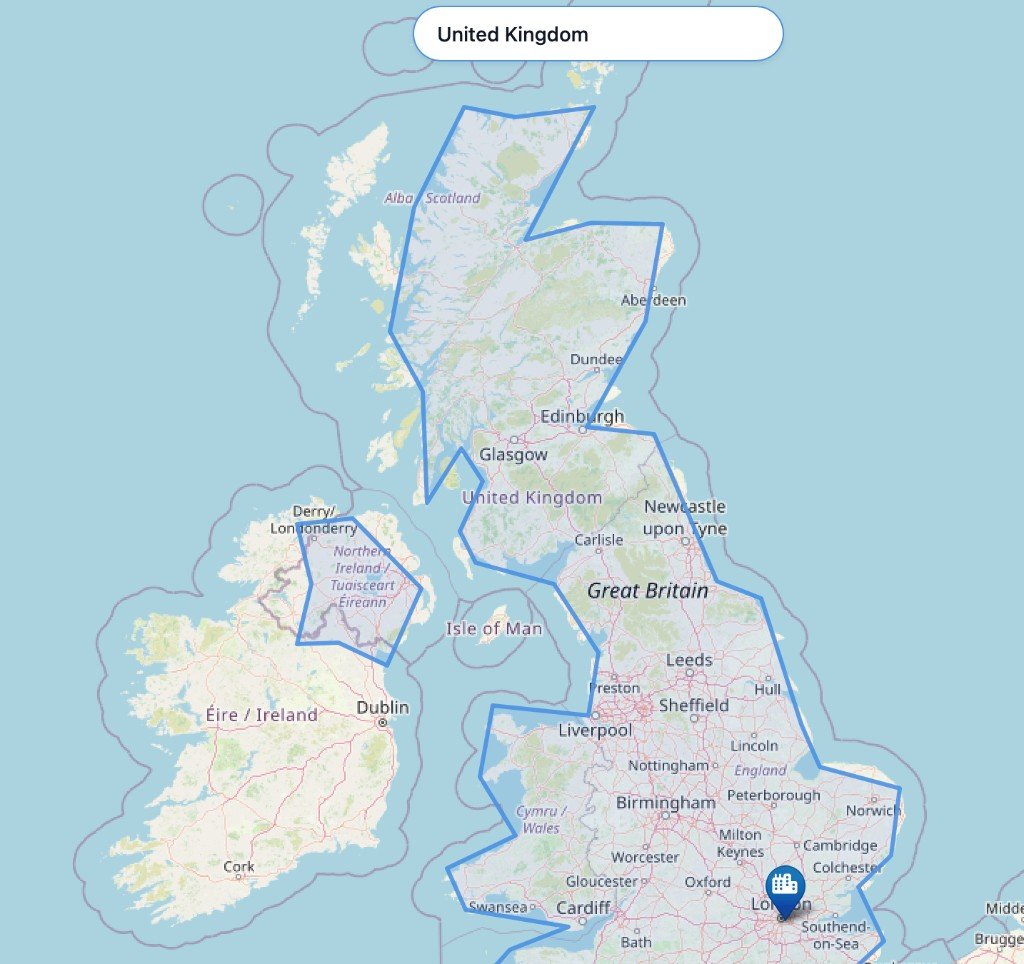 Screenshot of Gazetteer project